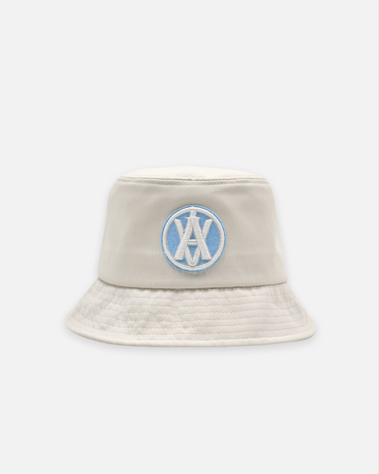 ADLV x LISA A LOGO CIRCLE EMBLEM EMBOSSING PATCH BUCKET HAT (CREAM)