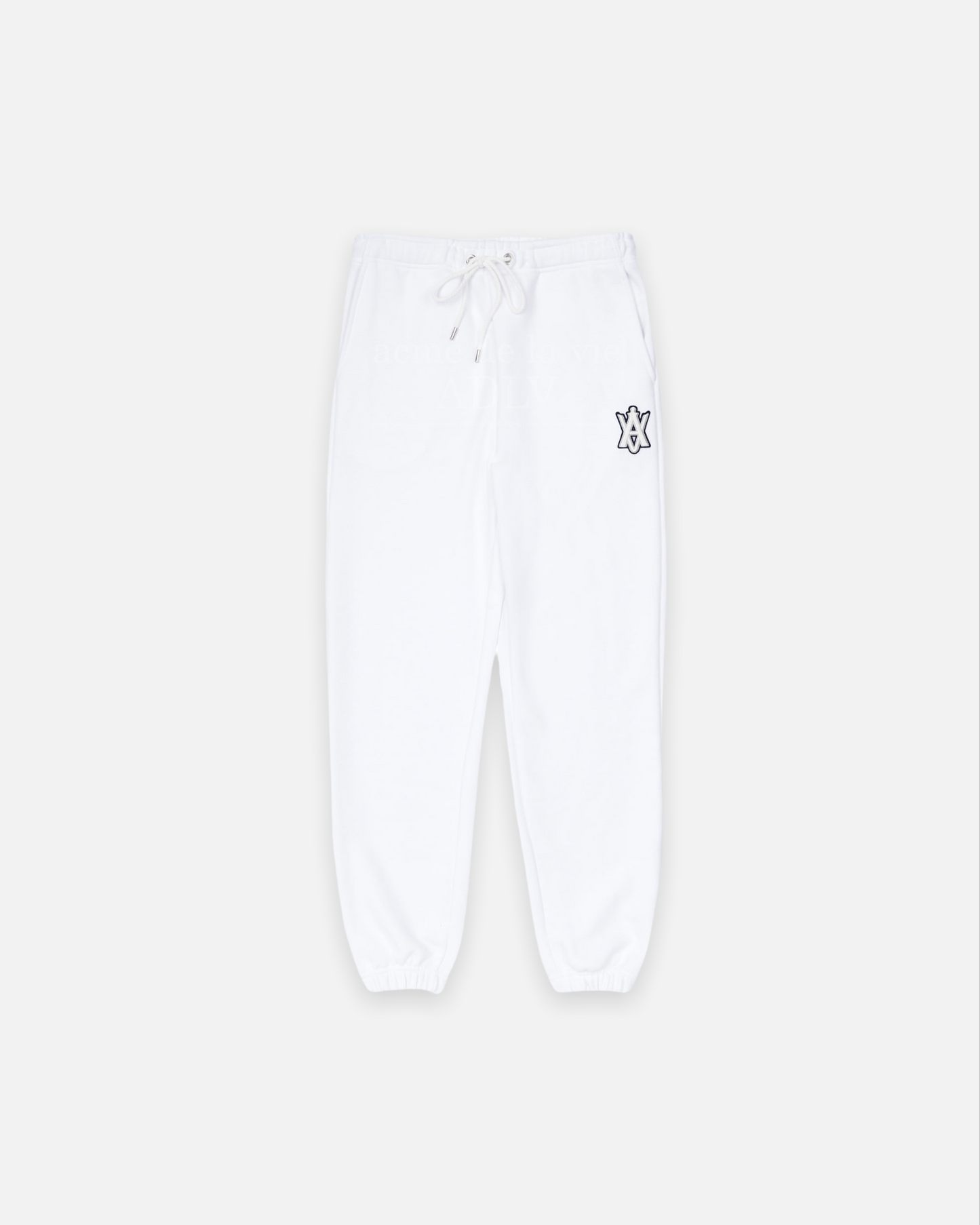 ADLV x LISA A LOGO EMBLEM PATCH TRAINING PANTS (WHITE)