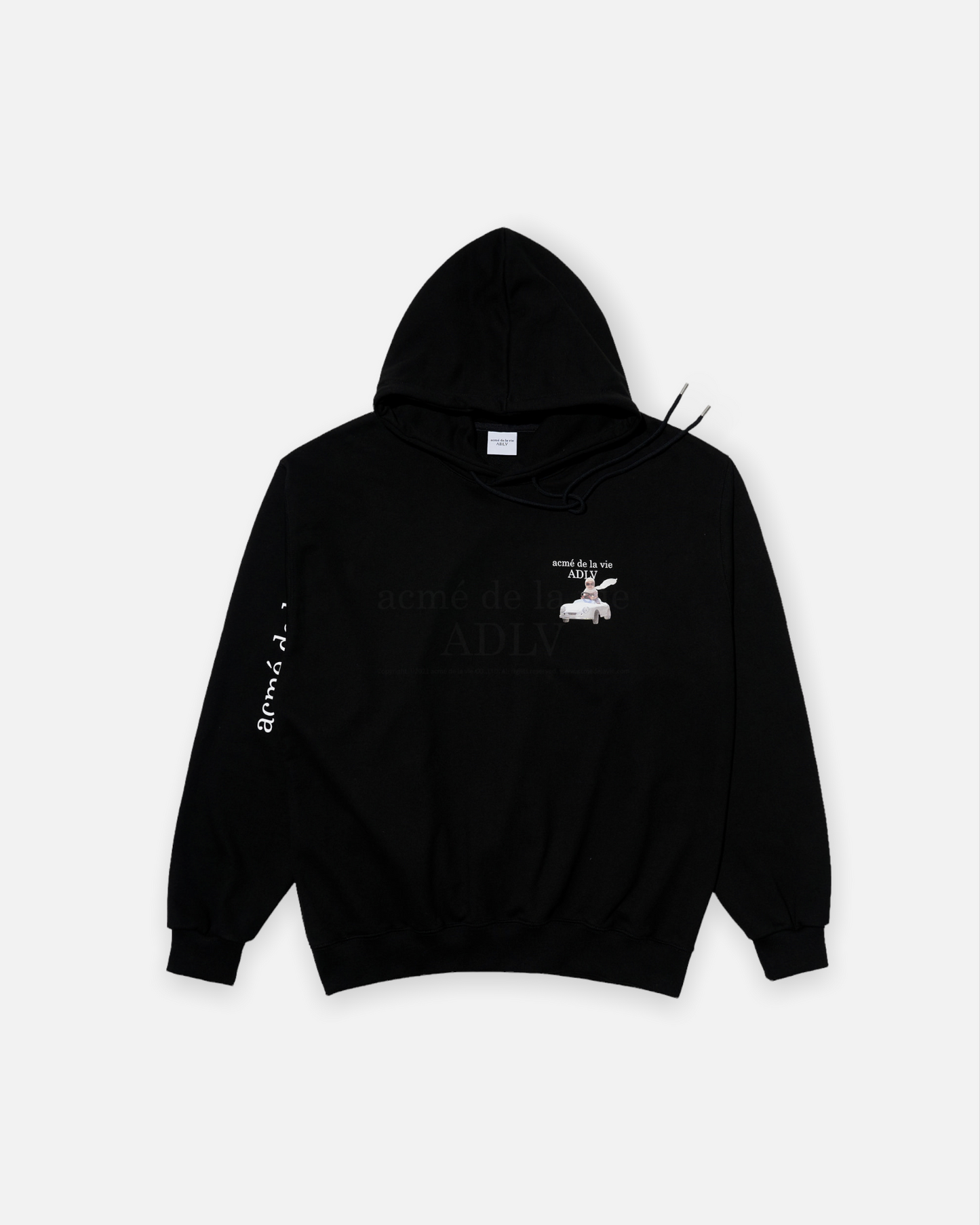 ADLV BABY FACE HOODIE BLACK SPORTS CAR GIRL (BLACK)