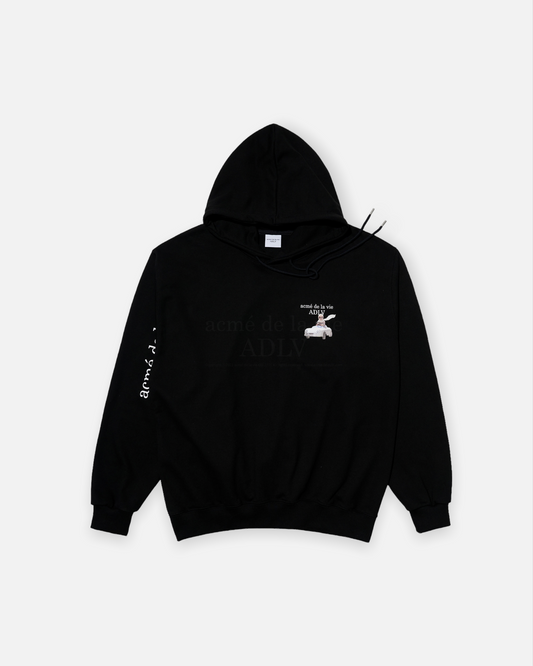 ADLV BABY FACE HOODIE BLACK SPORTS CAR GIRL (BLACK)