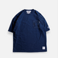 PATCH POCKET INDIGO WIDE TEE (INDIGO)