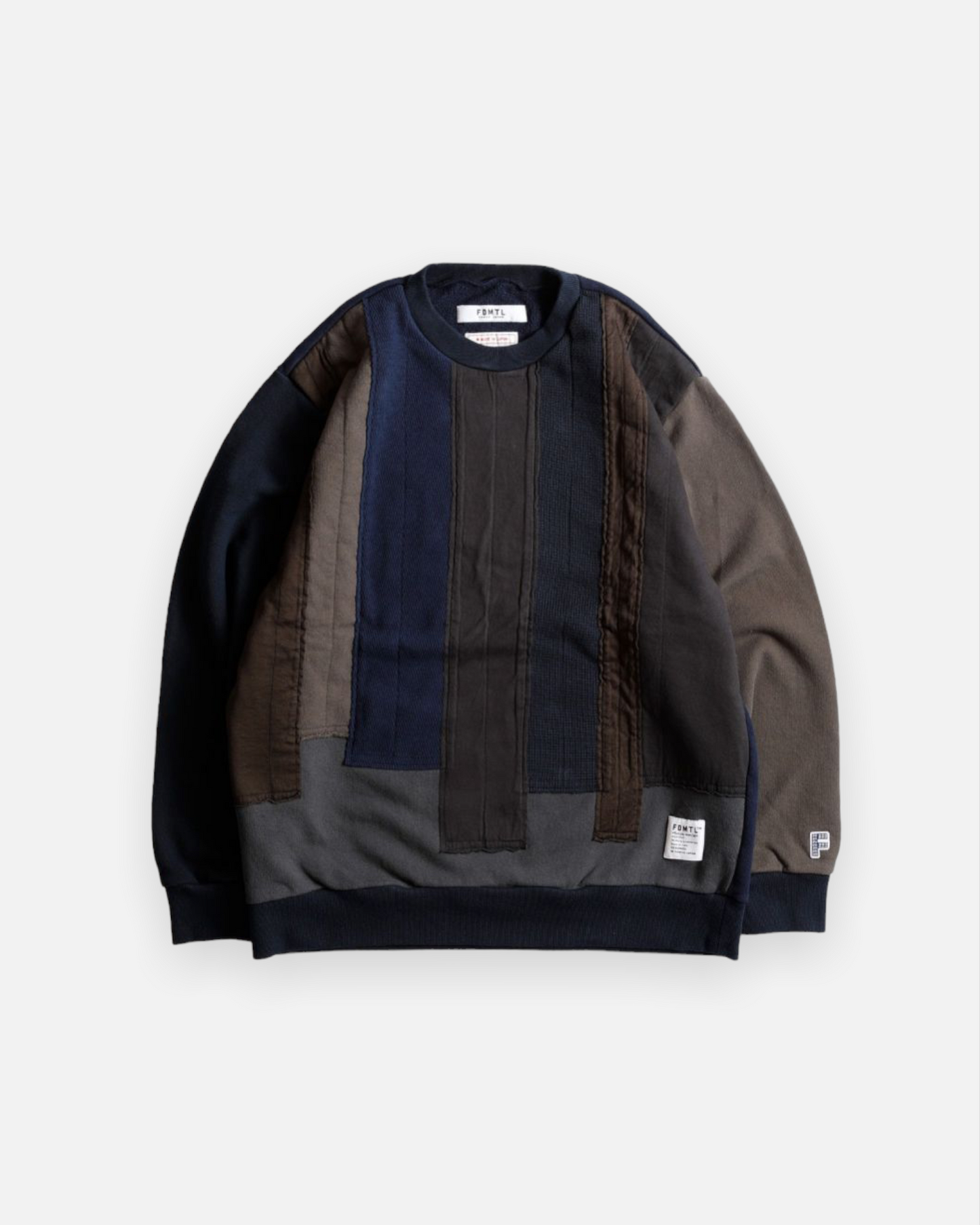 FDMTL OBI-STRIP SWEAT SHIRT (NAVY)