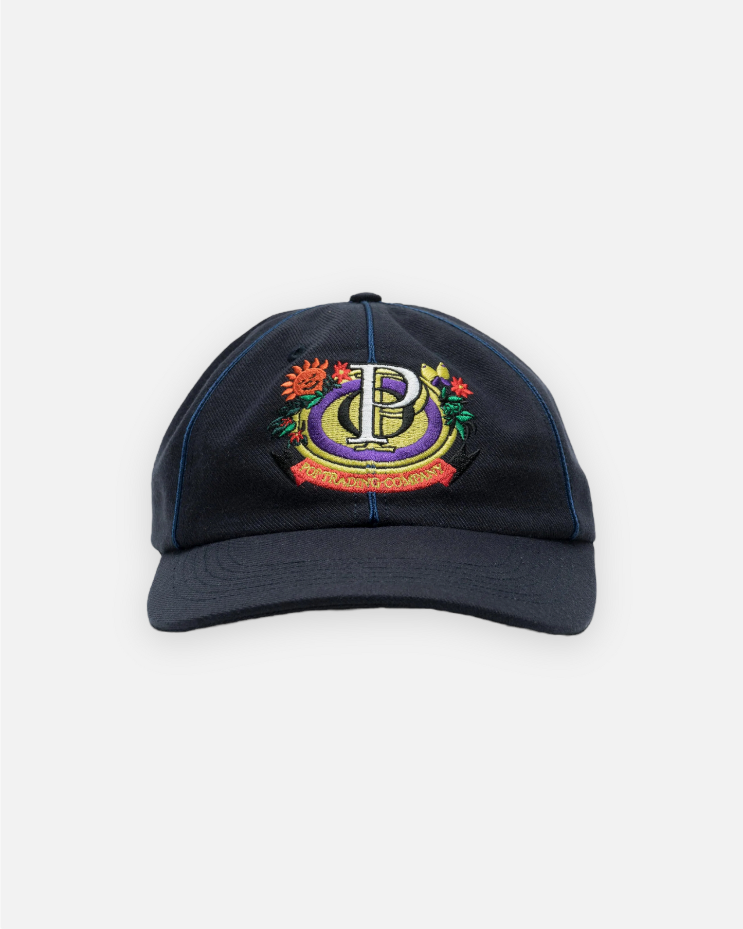 POP FLORAL CREST SIXPANEL HAT (NAVY WOOL)