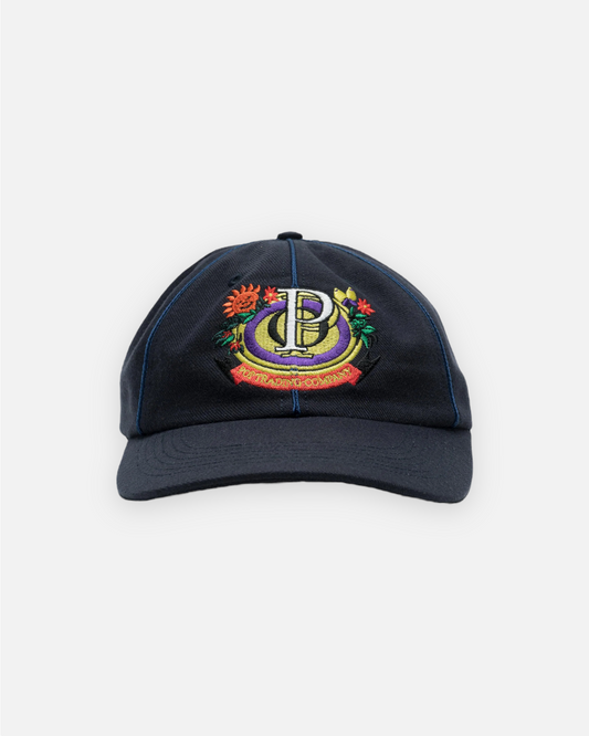 POP FLORAL CREST SIXPANEL HAT (NAVY WOOL)