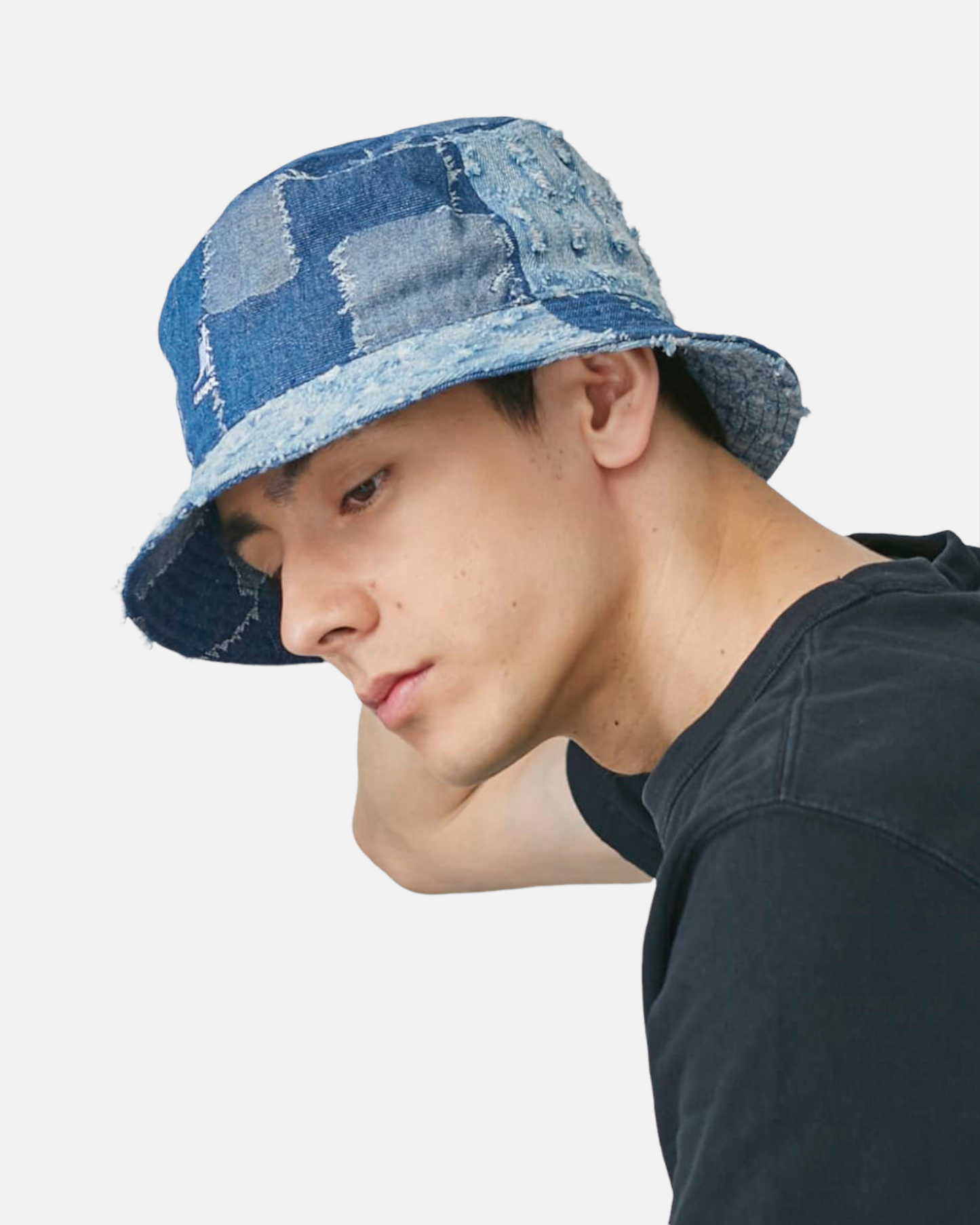 DENIM MASHUP BUCKET (MEDIUM BLUE)