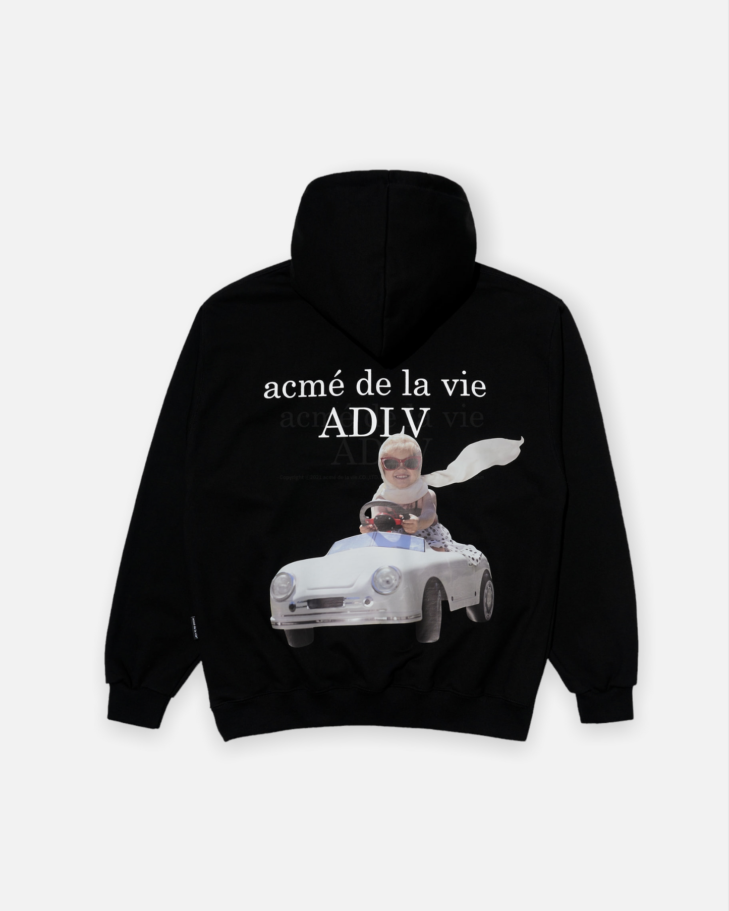 ADLV BABY FACE HOODIE BLACK SPORTS CAR GIRL (BLACK)