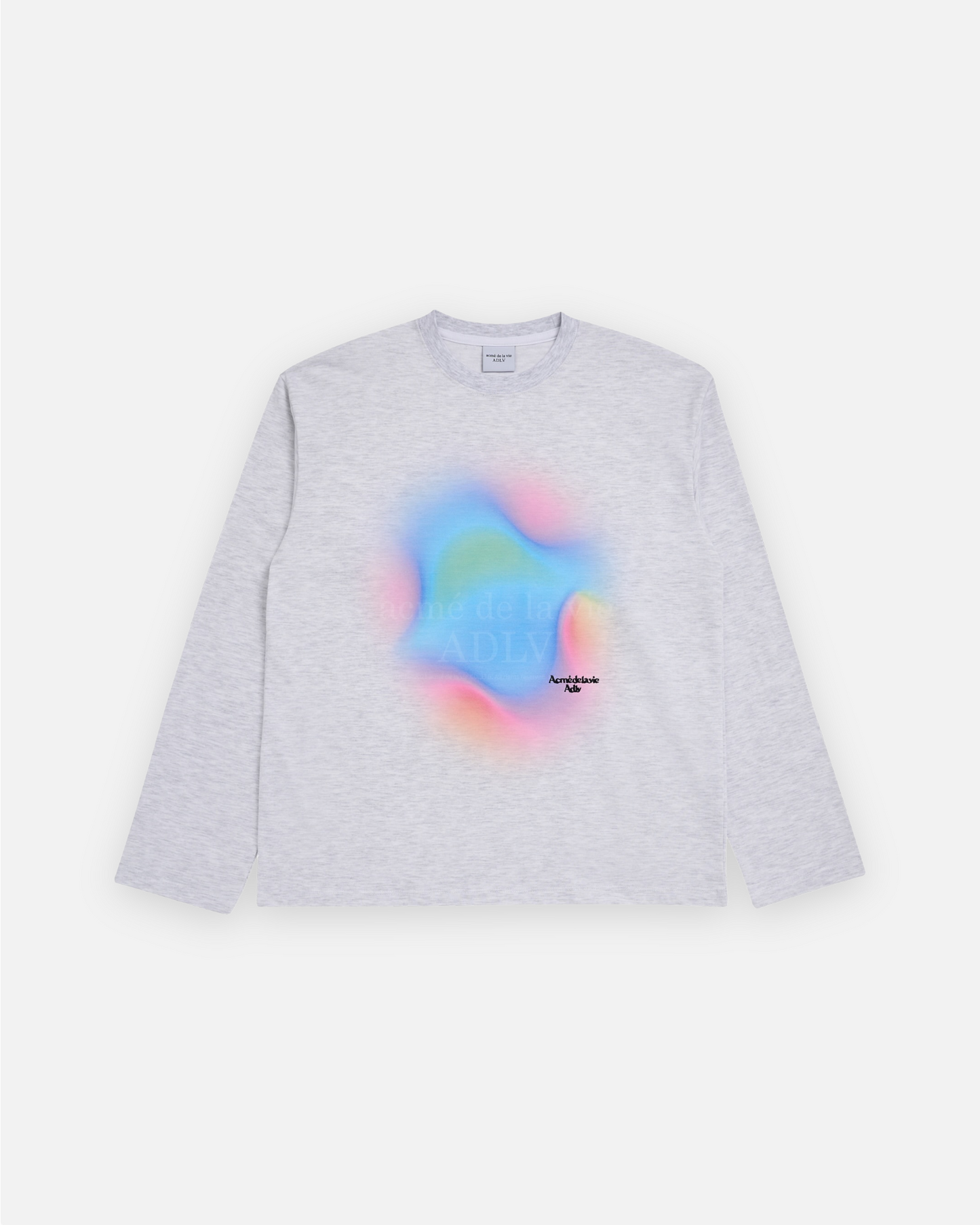 RAINBOW GRADATION ARTWORK LONG SLEEVE T-SHIRT MELANGE