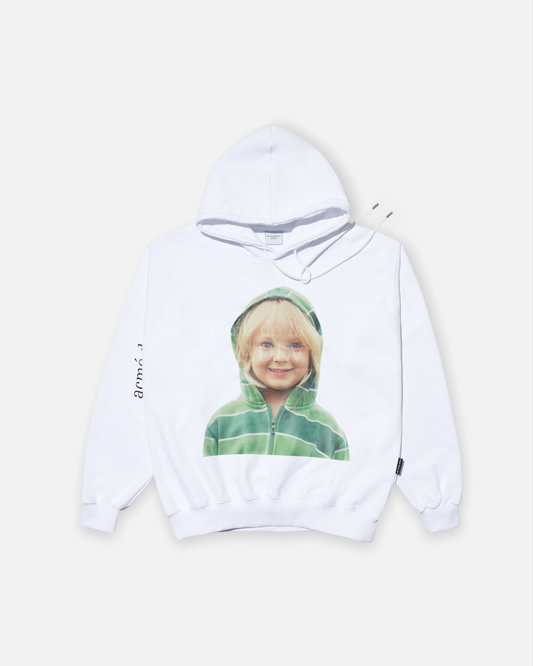ADLV BABY FACE HOODIE WHITE GREEN HOODIE BOY (WHITE)