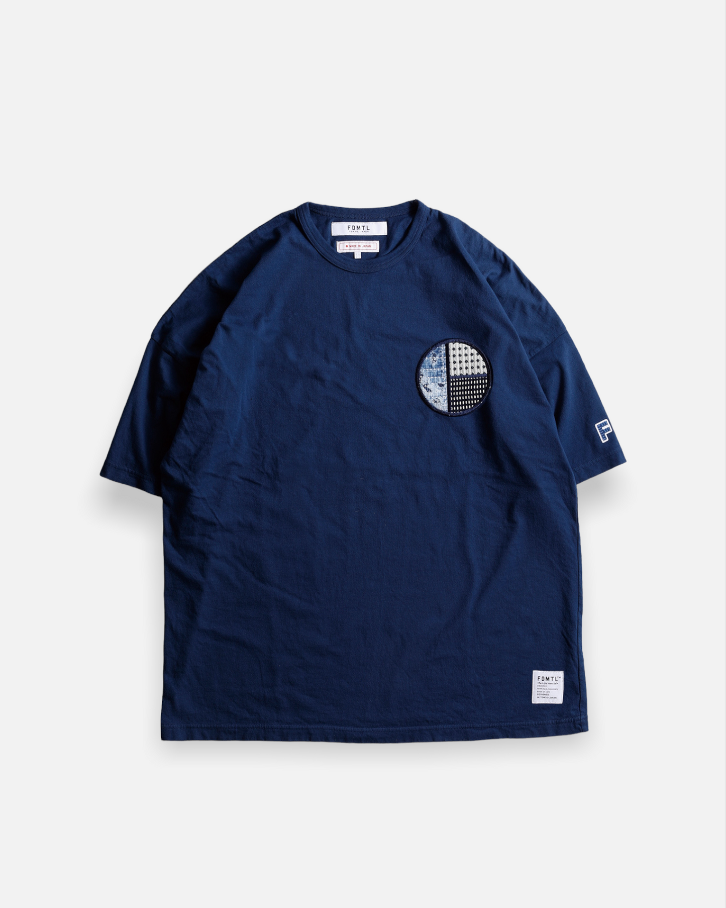 CIRCLE PATCH INDIGO WIDE TEE (INDIGO)