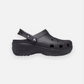 CROCS W CLASSIC PLATFORM CLOG (BLACK)