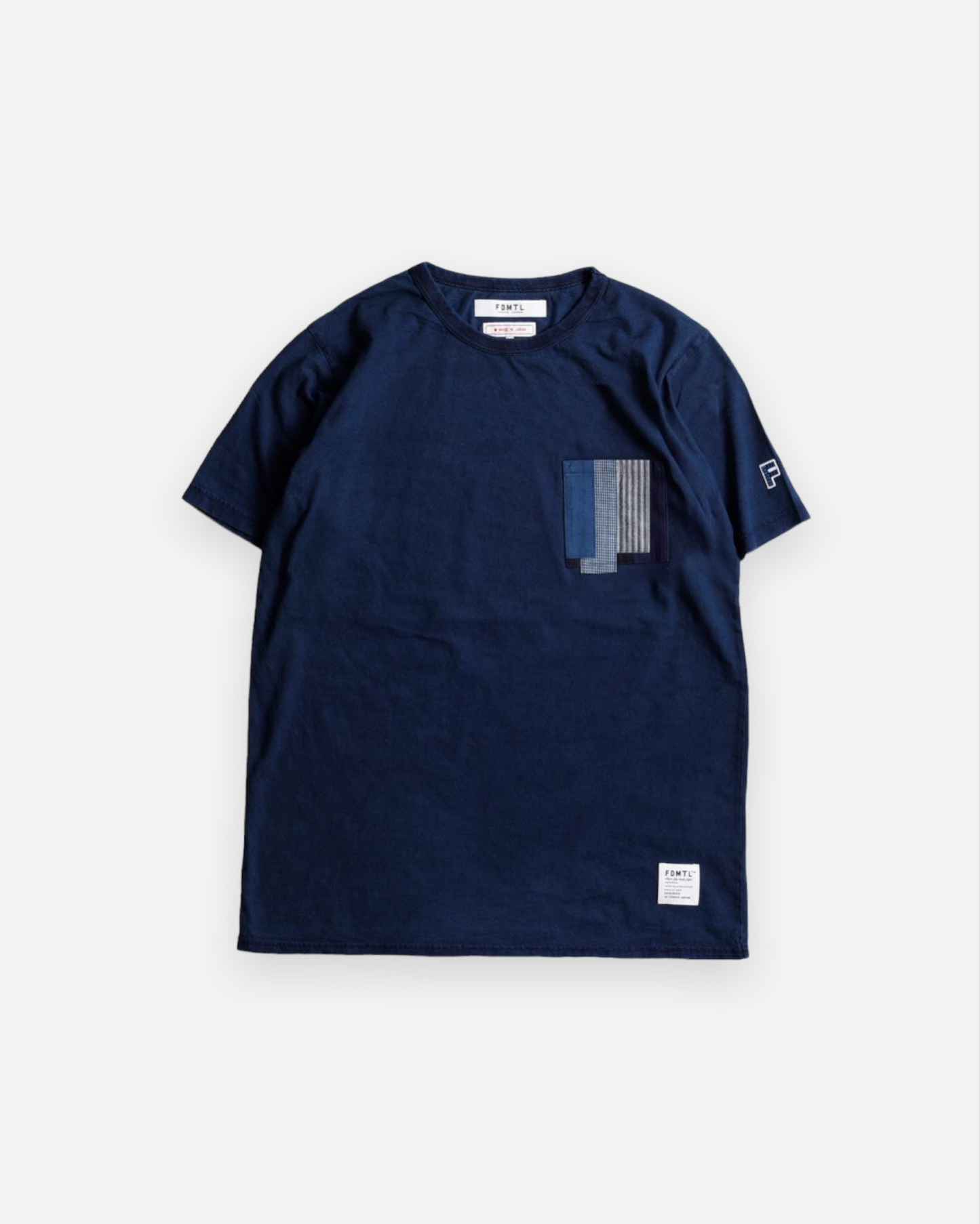 FDMTL OBI-STRIP INDIGO TEE (INDIGO)