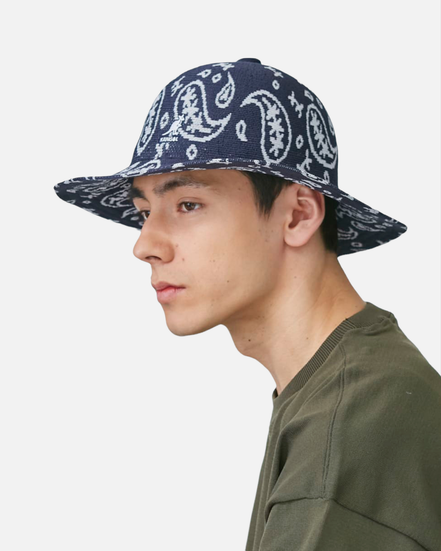 PAISLEY WIDE BRIM CASUAL (DARK BLUE/WHITE)
