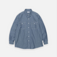 NANAMICA REGULAR COLLAR WIND SHIRT (INDIGO)