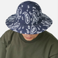 PAISLEY WIDE BRIM CASUAL (DARK BLUE/WHITE)