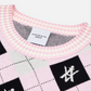 ADLV x LISA A LOGO PATTERN ARGYLE KINT VEST (PINK)