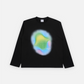 RAINBOW GRADATION ARTWORK LONG SLEEVE T-SHIRT BLACK