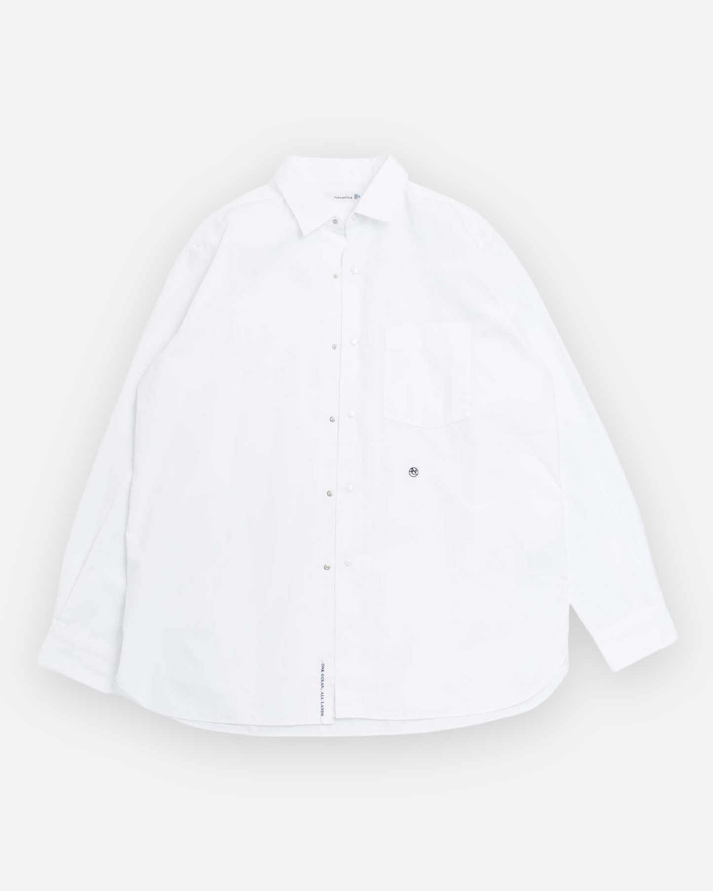 NANAMICA REGULAR COLLAR WIND SHIRT (WHITE)