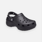 CROCS W CLASSIC PLATFORM CLOG (BLACK)