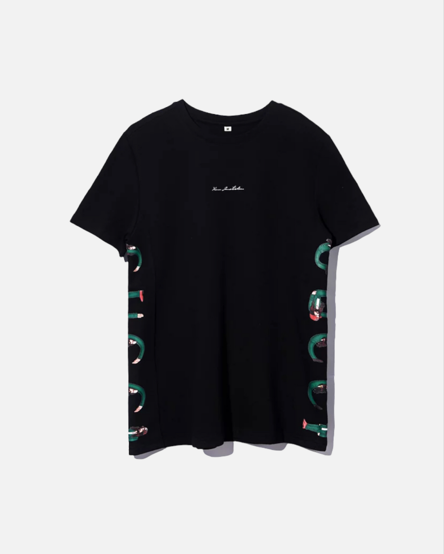 GREEN SIGNATURE TEE (BLACK)