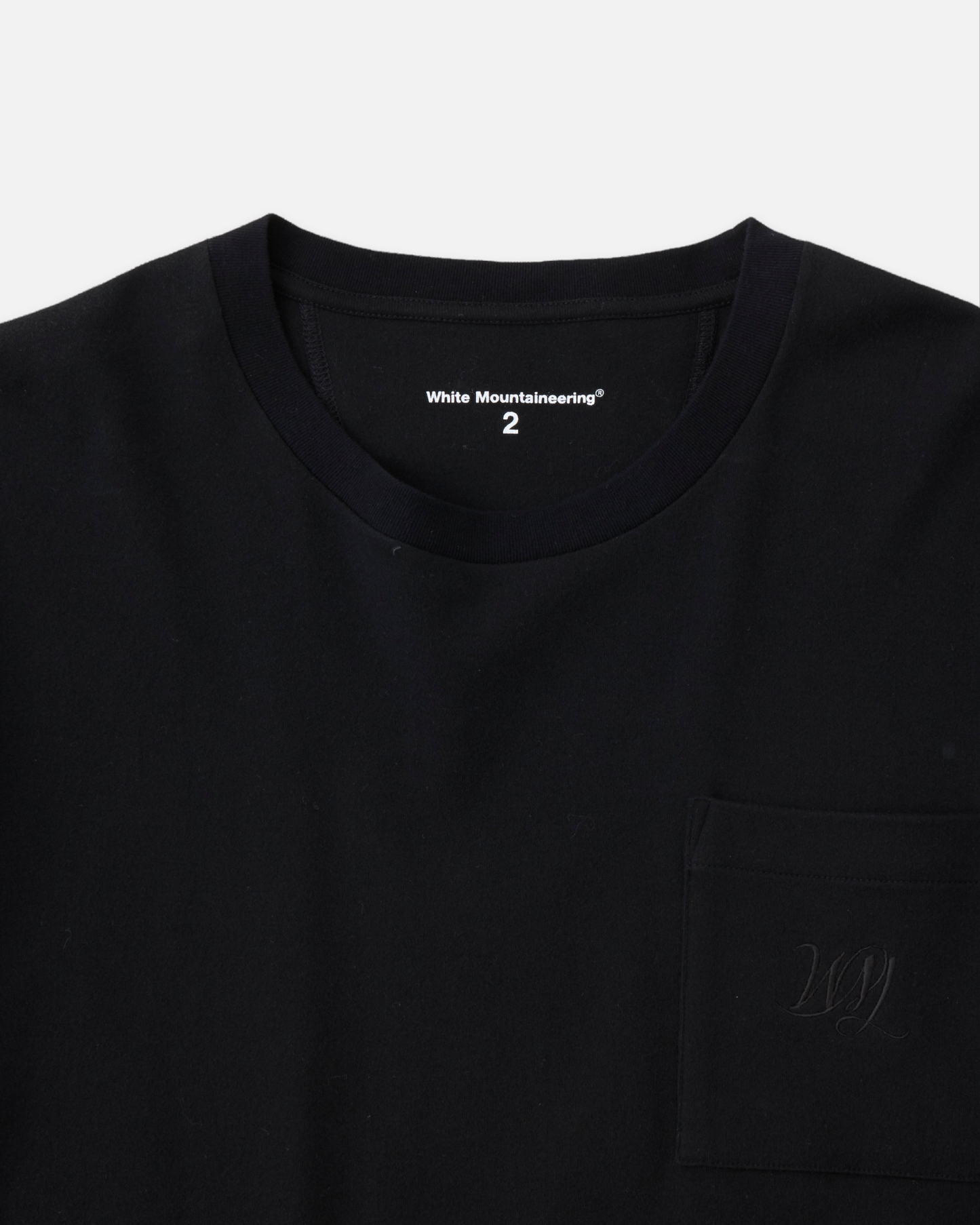 WM LOGO EMBROIDERY POCKET T-SHIRT (BLACK)