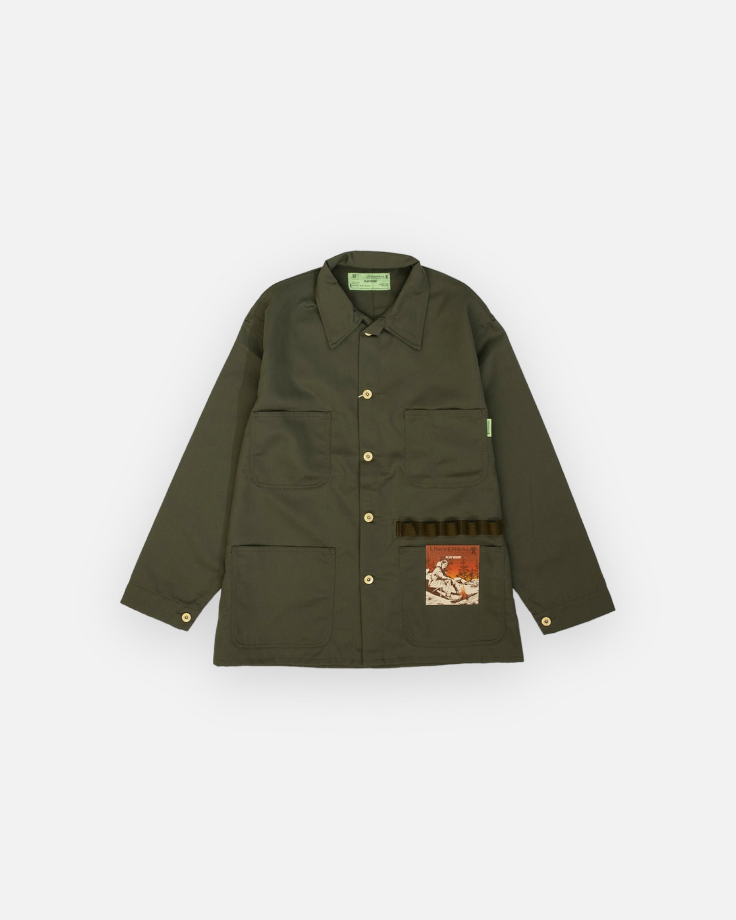 UNIVERSAL OVERALL PLAY COVERALL FLAME RETARDANT CHINO (OLIVE)