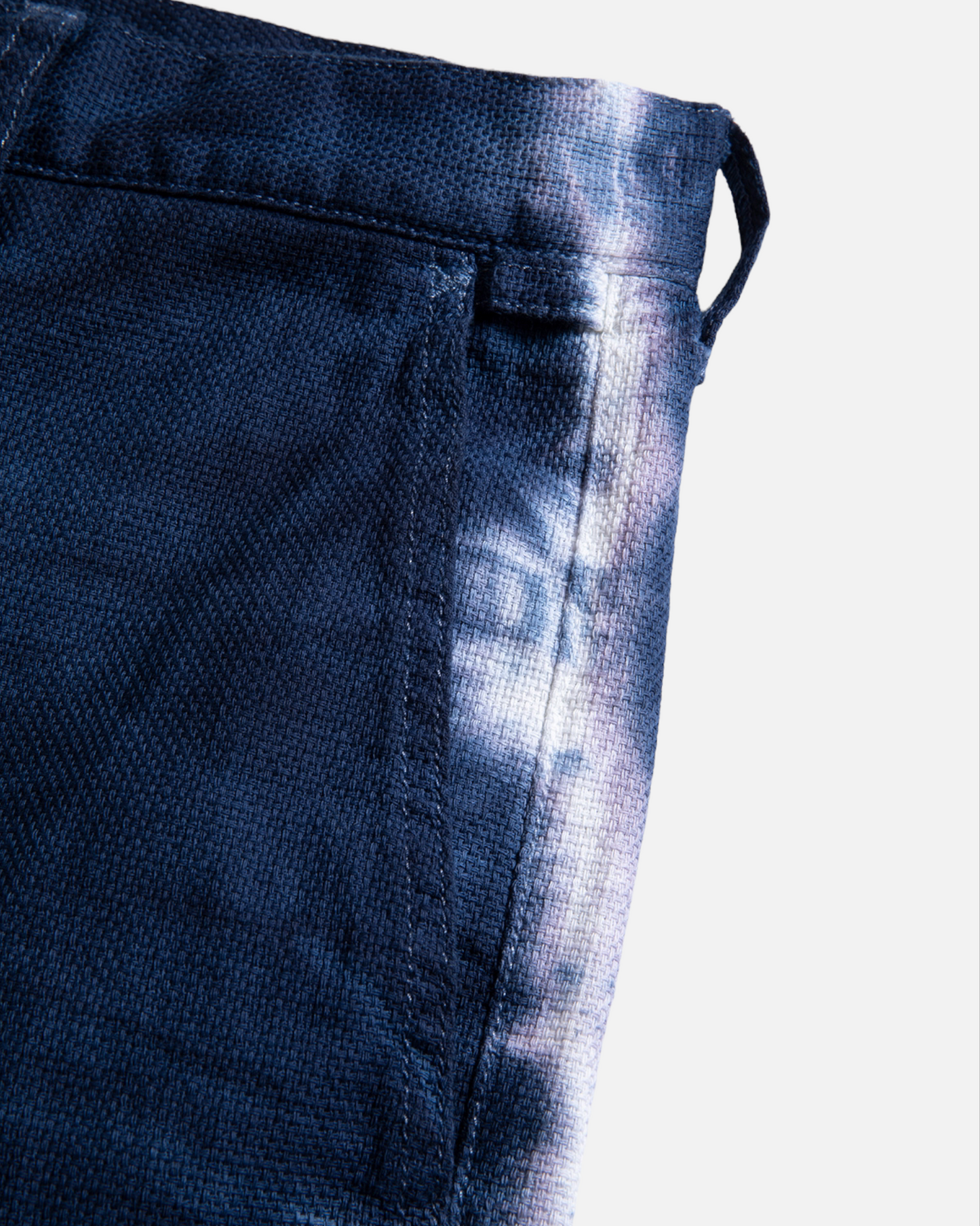 TIE DYE WIDE TAPERED SHORT PANTS (NAVY)