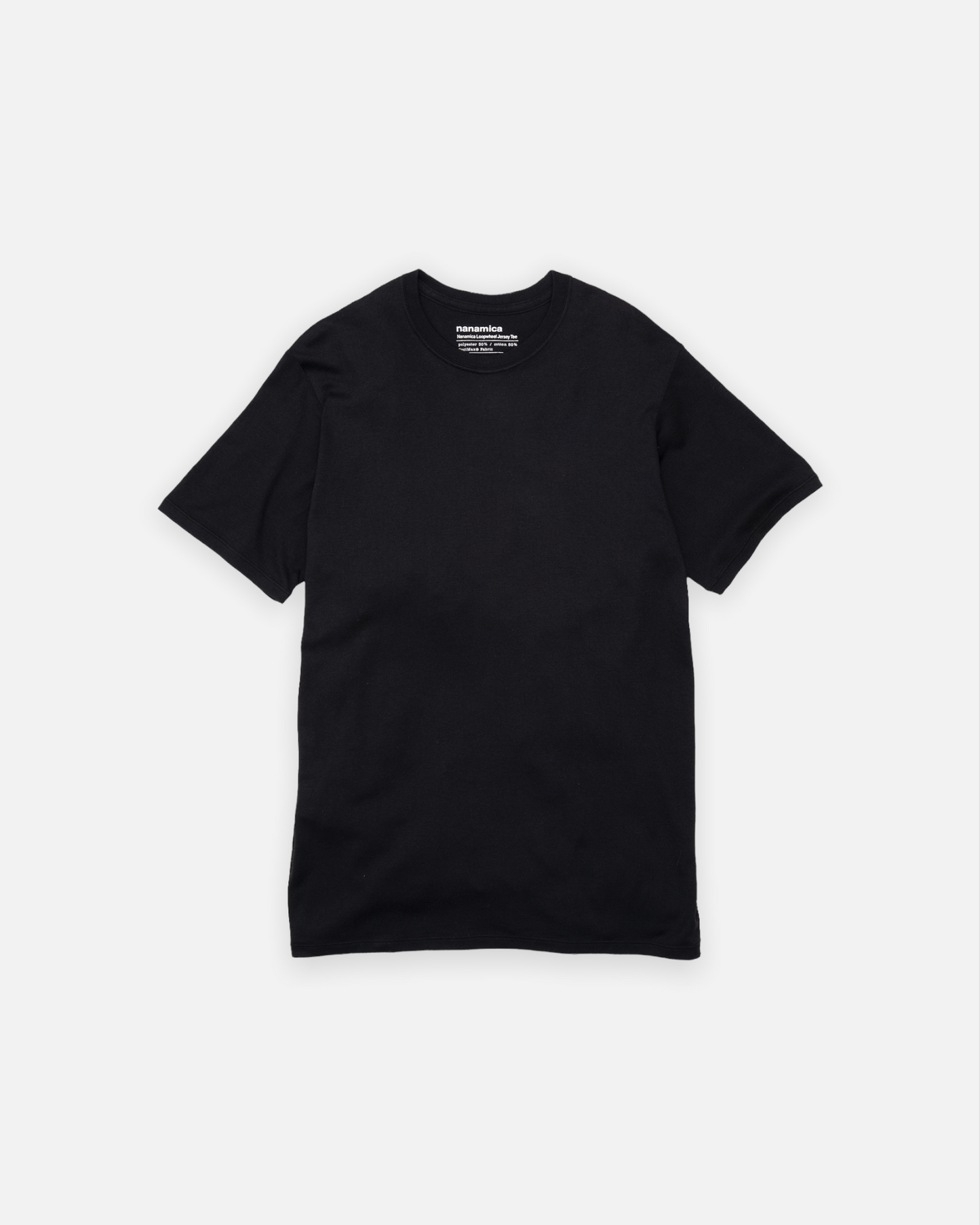 NANAMICA NANAMICA LOOPWHEEL COOLMAX JERSEY TEE (BLACK)