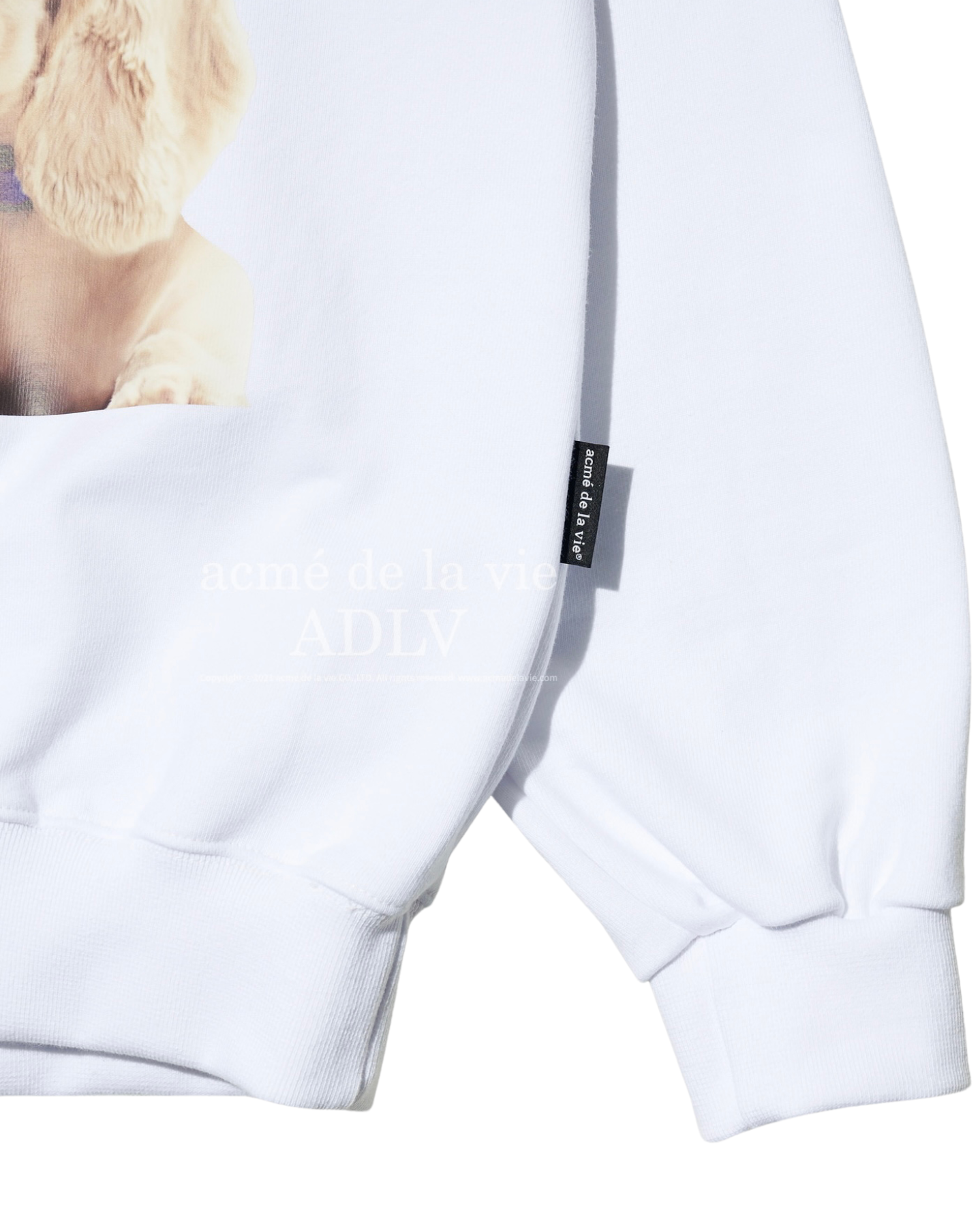 ADLV BABY FACE HOODIE WHITE PUPPY AND BOY (WHITE)