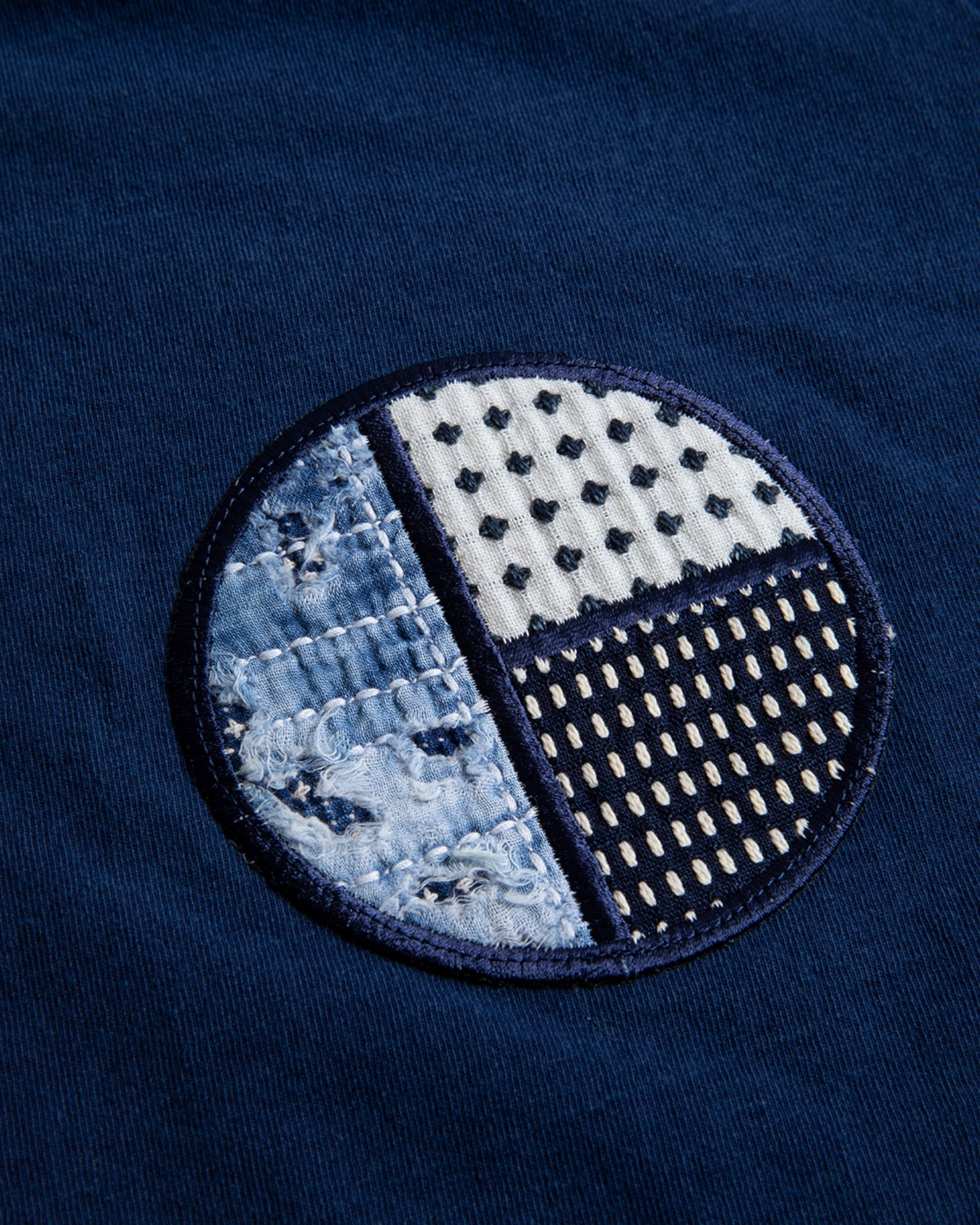 CIRCLE PATCH INDIGO WIDE TEE (INDIGO)