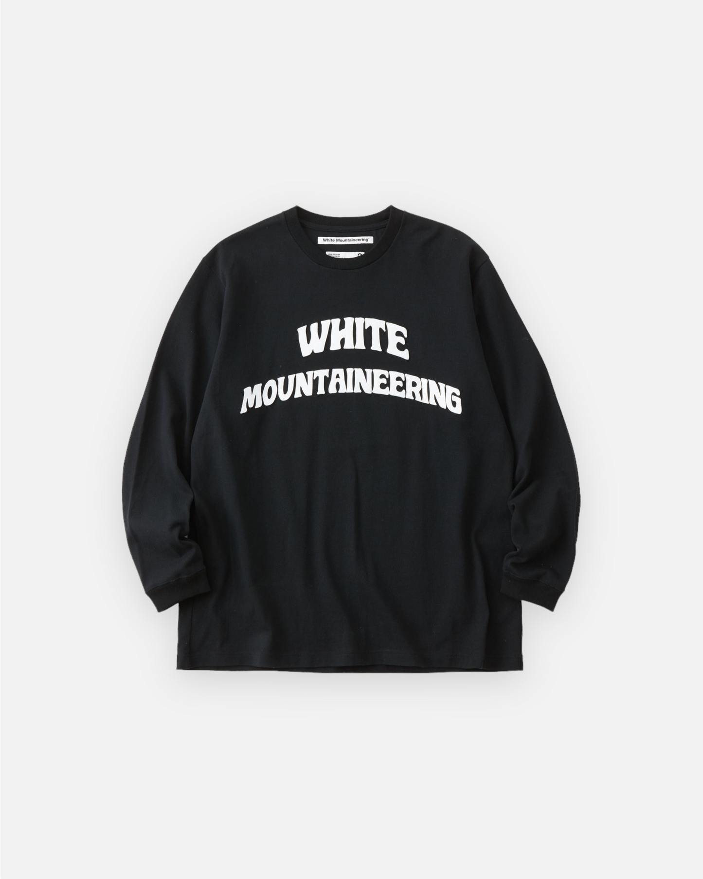 WHITE MOUNTAINEERING LOGO APPLIQUED L/S T-SHIRT (BLACK)