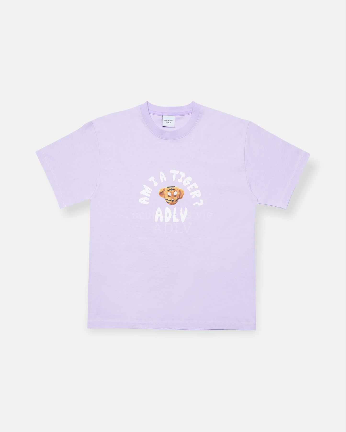 TIGER TEDDY BEAR DOLL SHORT SLEEVE T-SHIRT LIGHT PURPLE (LIGHT PURPLE)