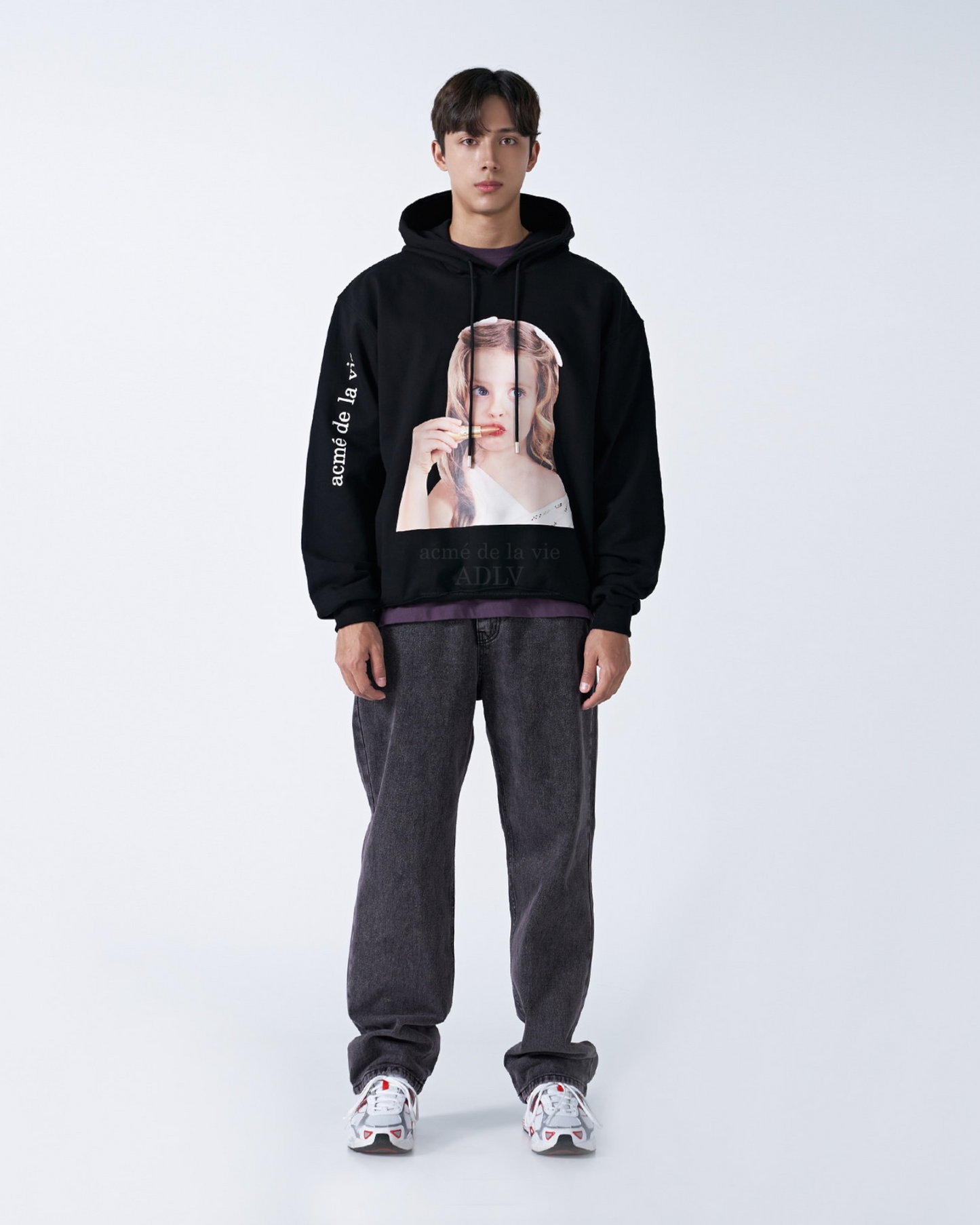 ADLV BABY FACE HOODIE BLACK LIP STICK (BLACK)