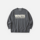 WHITE MOUNTAINEERING SHAGGY EMBROIDERY CREW NECK PULLOVER (CHARCOAL)