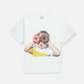 ADLV BABY FACE SHORT SLEEVE T-SHIRT WHITE DONUTS 1 R (WHITE)