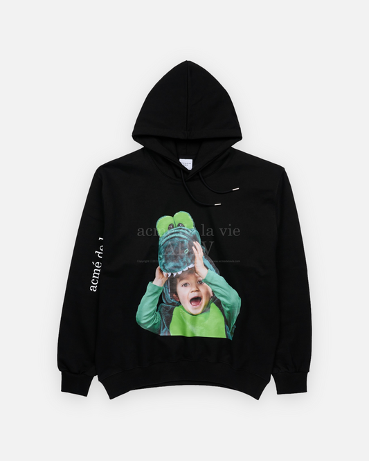 ADLV BABY FACE CROCODILE DOLL HOODIE (BLACK)