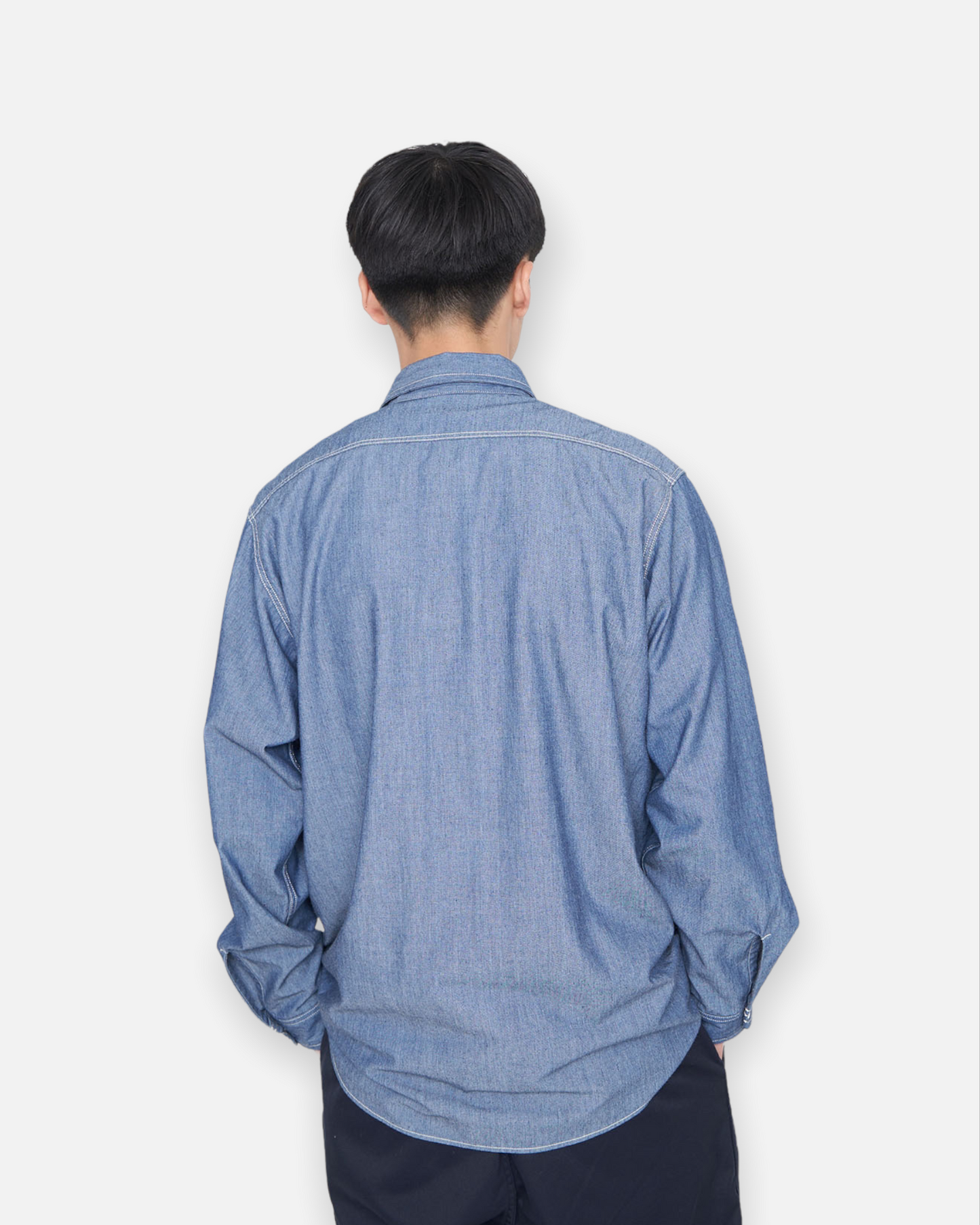 NANAMICA REGULAR COLLAR WIND SHIRT (INDIGO)
