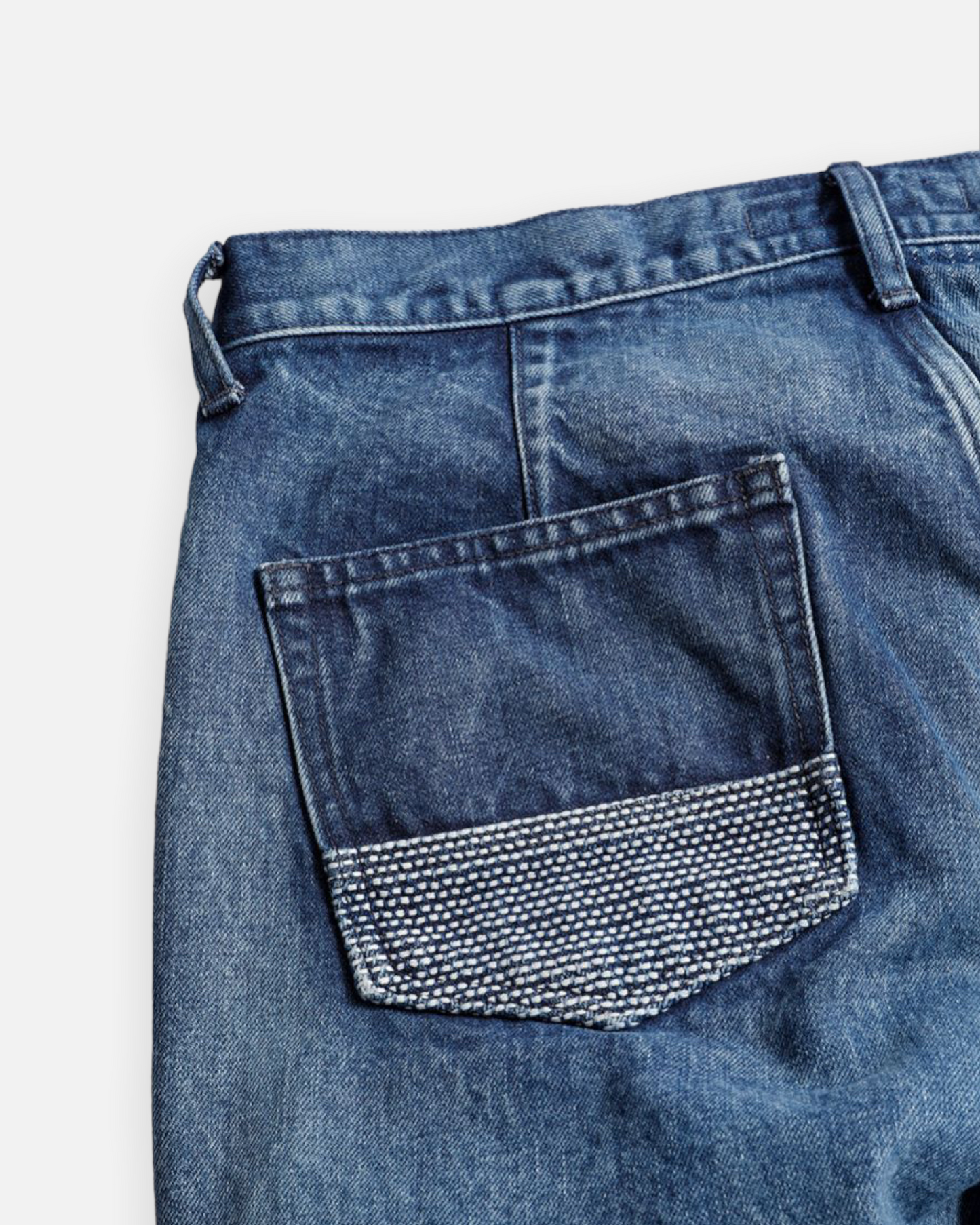 FDMTL PATCHWORK PANTS 3YR WASH (INDIGO)