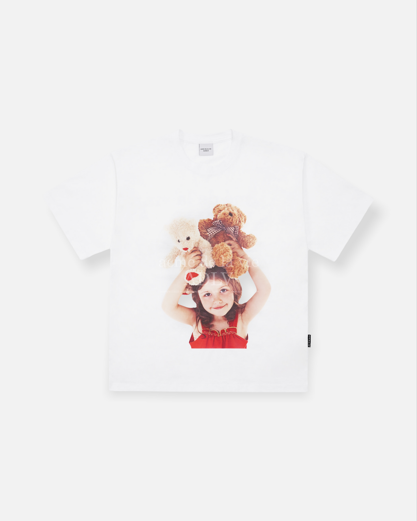 BABY FACE SHORT SLEEVE T-SHIRT (WHITE RED)