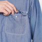 NANAMICA REGULAR COLLAR WIND SHIRT (INDIGO)
