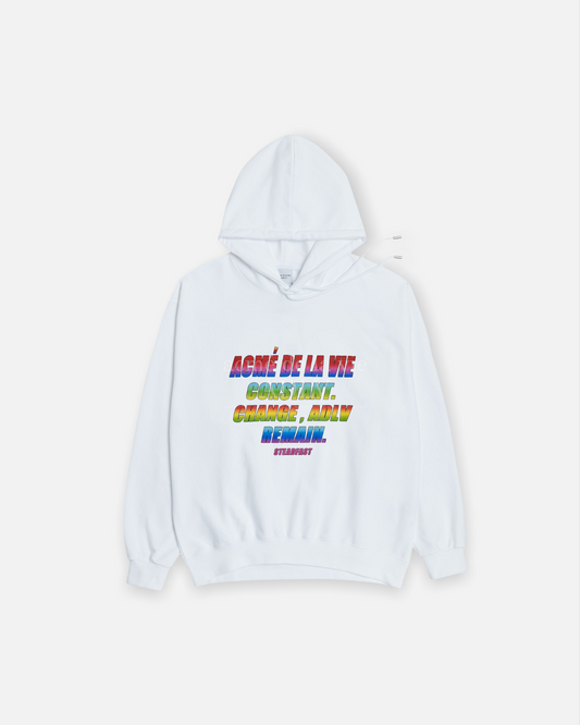 RAINBOW LOGO HOODIE WHITE (WHITE)
