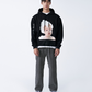 ADLV BABY FACE HOODIE BLACK BUBBLE (BLACK)