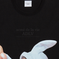 ADLV BABY FACE SHORT SLEEVE T-SHIRT BLACK RABBIT (BLACK)