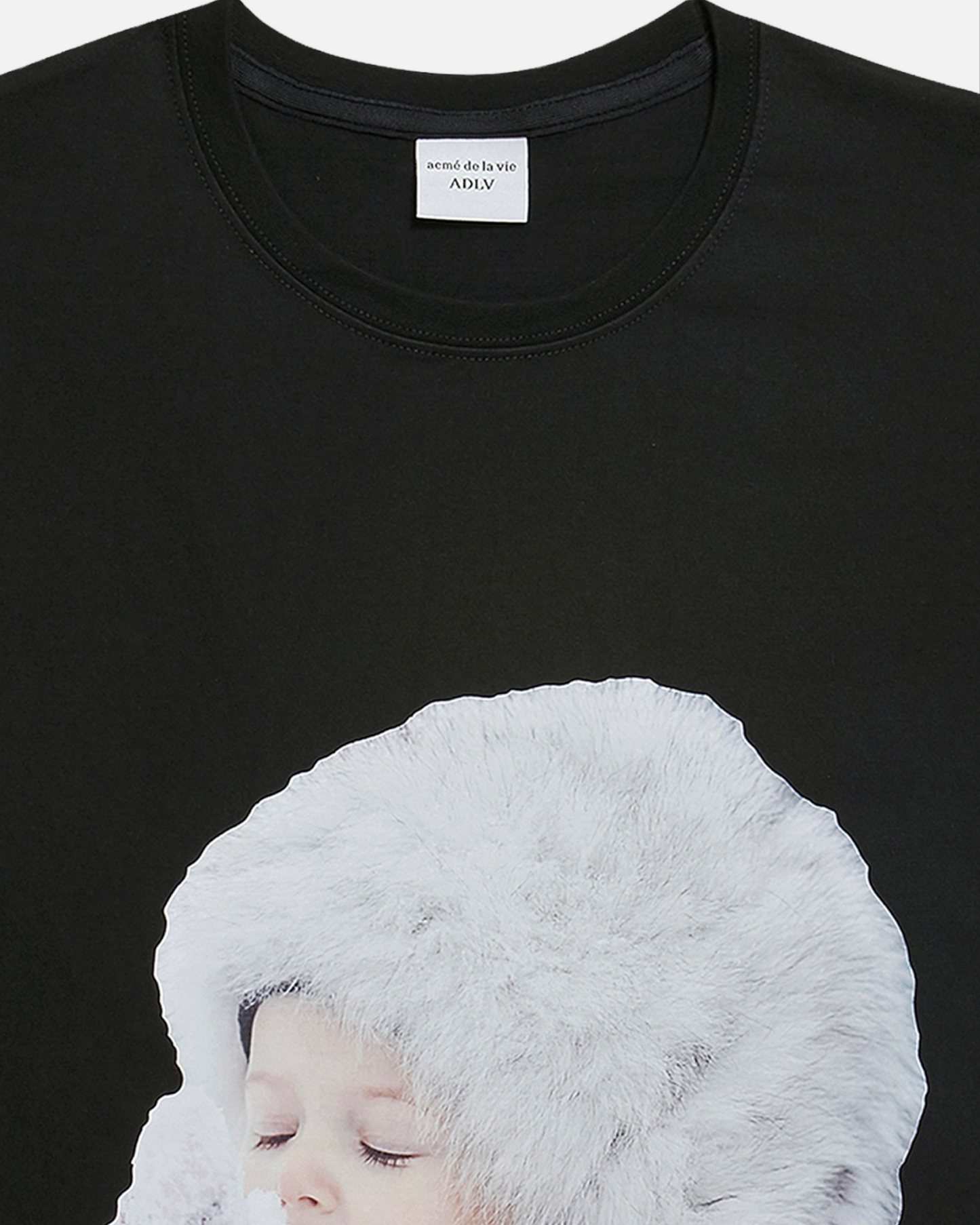 ADLV BABY FACE SHORT SLEEVE T-SHIRT BLACK SNOW (BLACK)