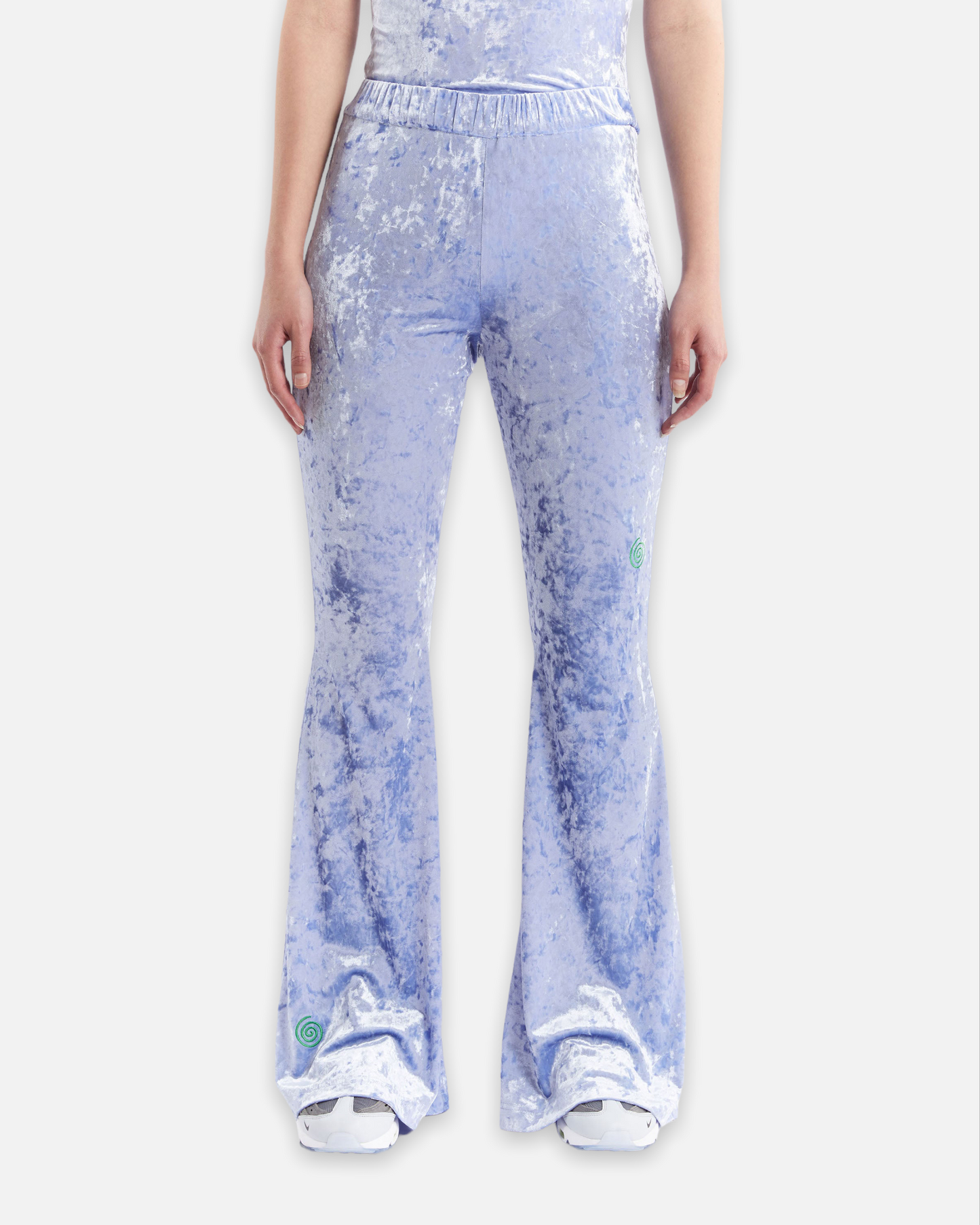 PAM CRYSTAL WINGS BOOT LEG FLARES (ICE BLUE)