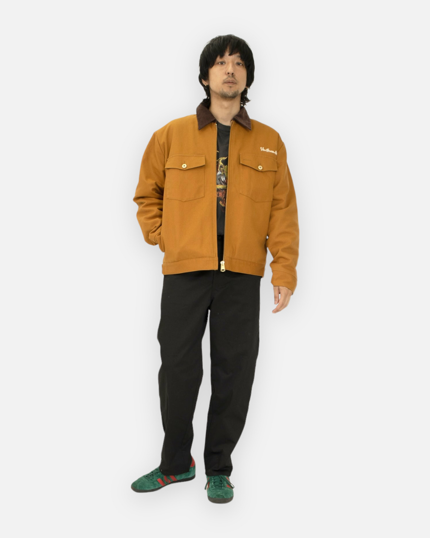 UNIVERSAL OVERALL TRUCK JACKET HEAVY DUCK +14W CORDUROY (WALNUT)