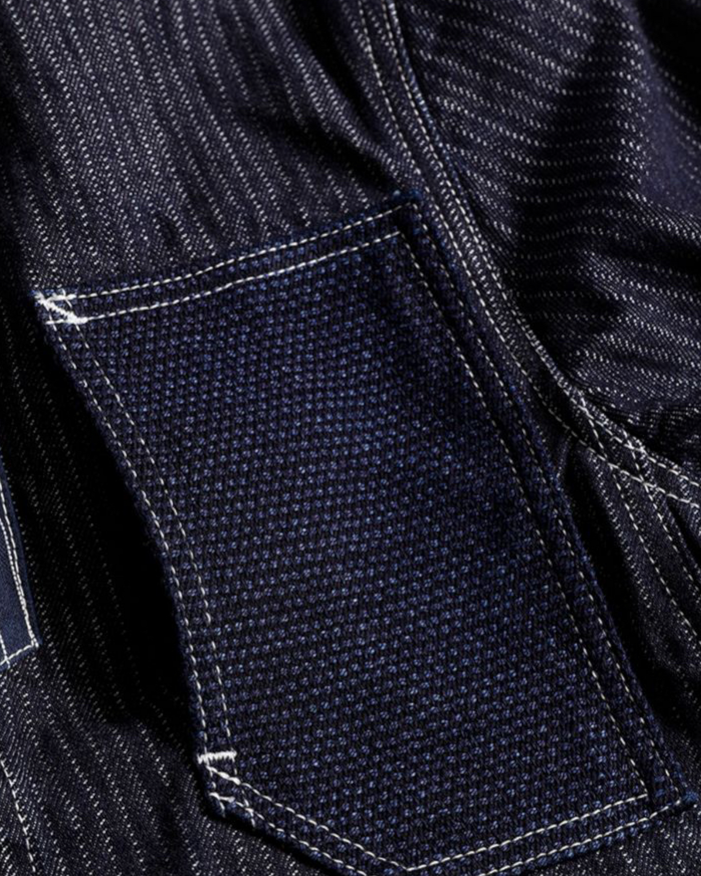 FDMTL PATCHWORK COVERALL RINSE (INDIGO)