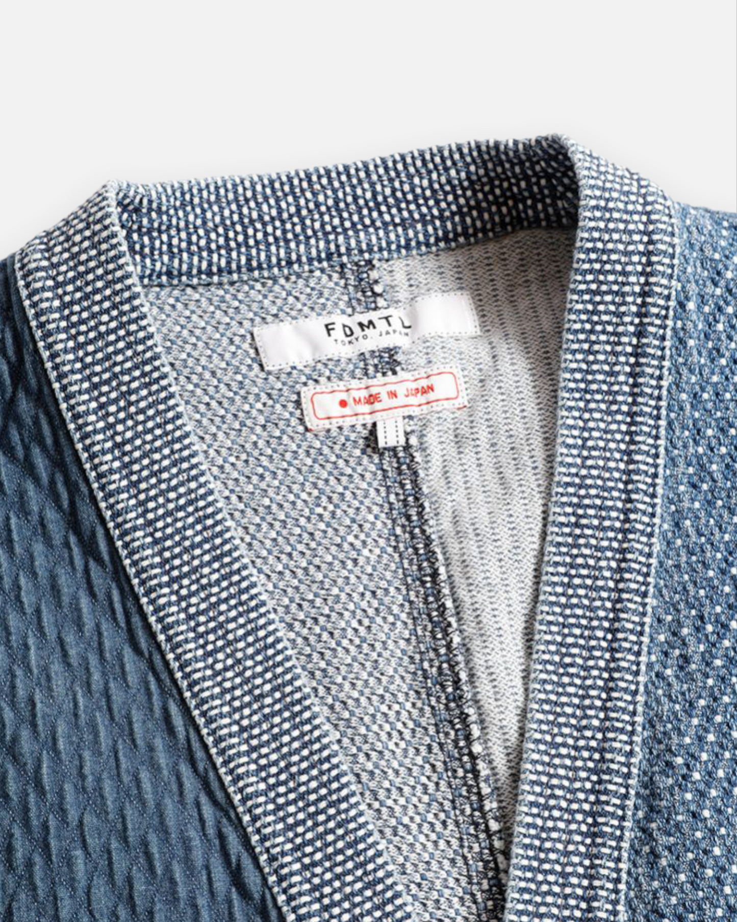 FDMTL BORO PATCHWORK CARDIGAN 5YR WASH (INDIGO)