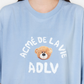 ADLV TEDDY BEAR BEAR DOLL SHORT SLEEVE T-SHIRT (SKYBLUE)
