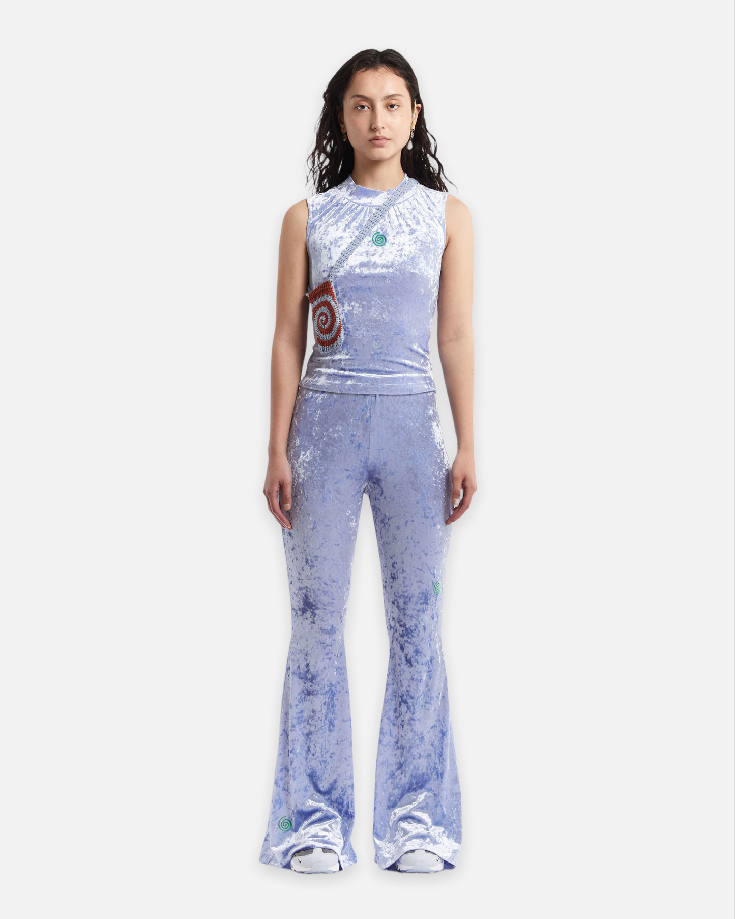 PAM CRYSTAL WINGS BOOT LEG FLARES (ICE BLUE)