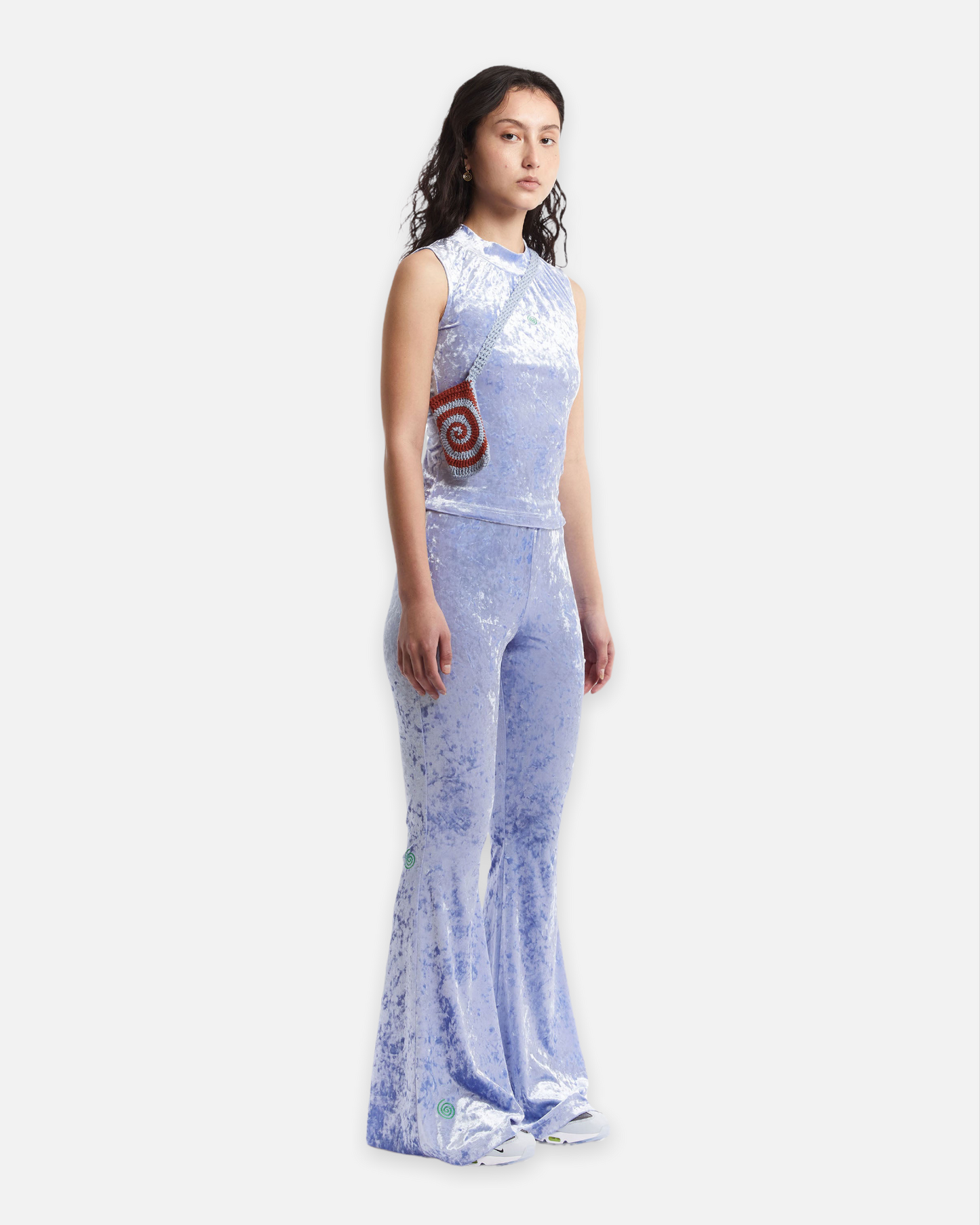 PAM CRYSTAL WINGS BOOT LEG FLARES (ICE BLUE)